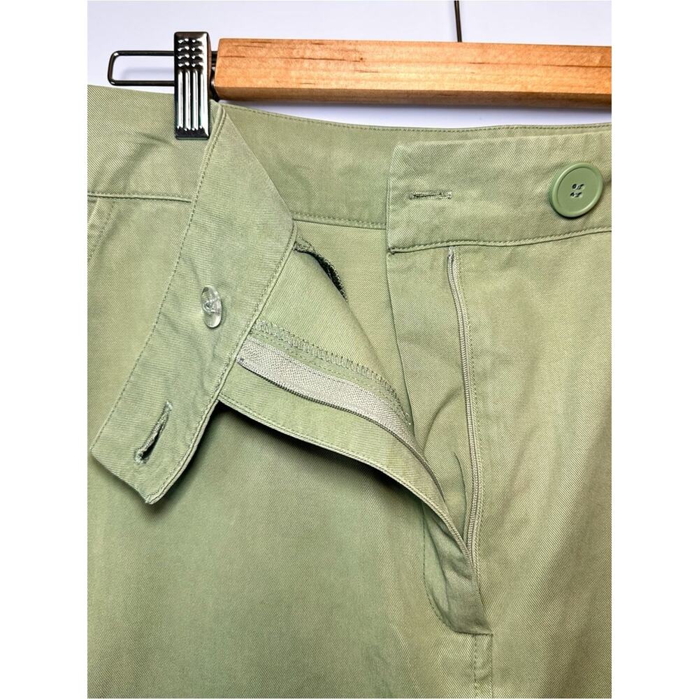 Nasty Gal Cargo Maxi Skirt Olive Green Twill High Waist Utility Size 10 - Picture 8 of 12
